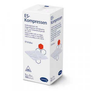 Produktbild von ES-KOMPRESSEN unsteril 5x5 cm 8fach