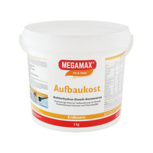 MEGAMAX Aufbaukost Erdbeere Pulver