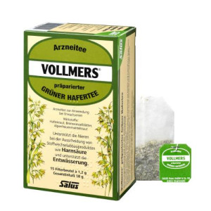 VOLLMERS pr&auml;parierter gr&uuml;ner Hafertee Filterbeutel