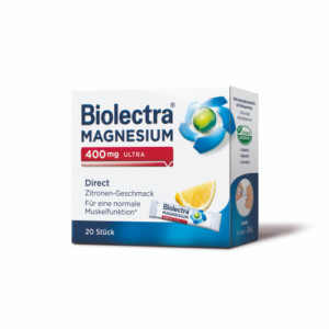 Produktbild von BIOLECTRA Magnesium 400 mg ultra Direct Zitrone