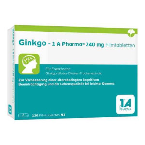 Produktbild von GINKGO-1A Pharma 240 mg Filmtabletten