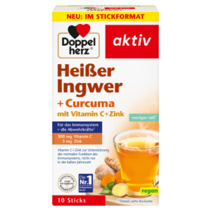 Produktbild von DOPPELHERZ hei&szlig;er Ingwer+Curcuma Beutel