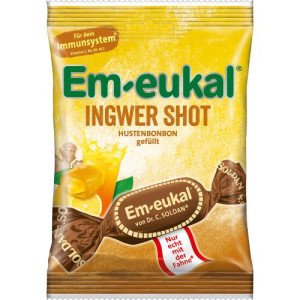 Produktbild von EM-EUKAL Bonbons Ingwer Shot gef&uuml;llt zuckerhaltig