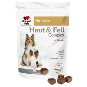 Produktbild von DOPPELHERZ f&uuml;r Tiere Haut&Fell Compl.Chews f.Hunde