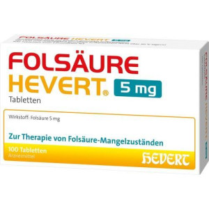 Produktbild von FOLS&Auml;URE Hevert 5 mg Tabletten