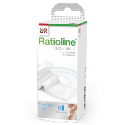RATIOLINE acute 10 cmx1 m Verbandmull gerollt