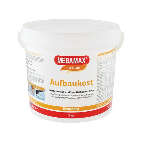 MEGAMAX Aufbaukost Erdbeere Pulver