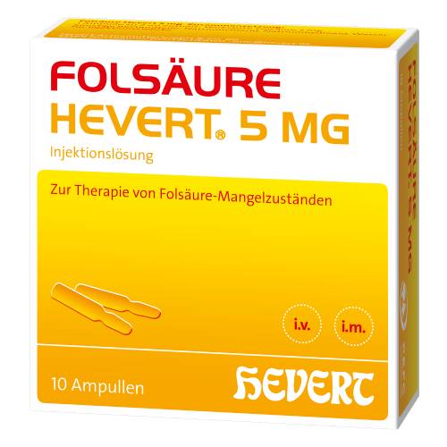 FOLSÄURE Hevert 5 mg Inj.-Lösung Ampullen