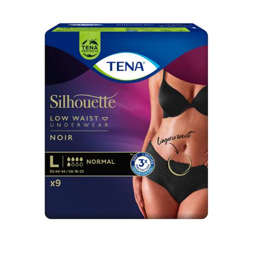 TENA SILHOUETTE normal L noir Inkontinenz Pants