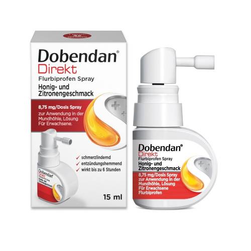 DOBENDAN Direkt Flurbiprofen Spray Honig & Zitrone